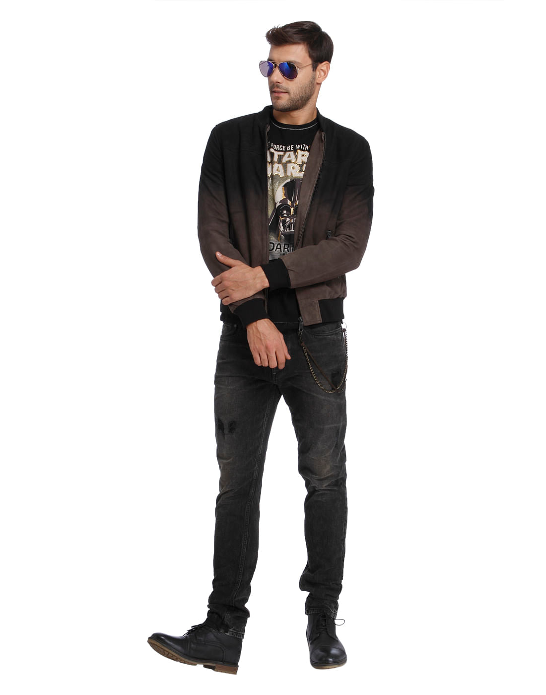Star Wars Black Darth Vader Print Crew Neck T-Shirt