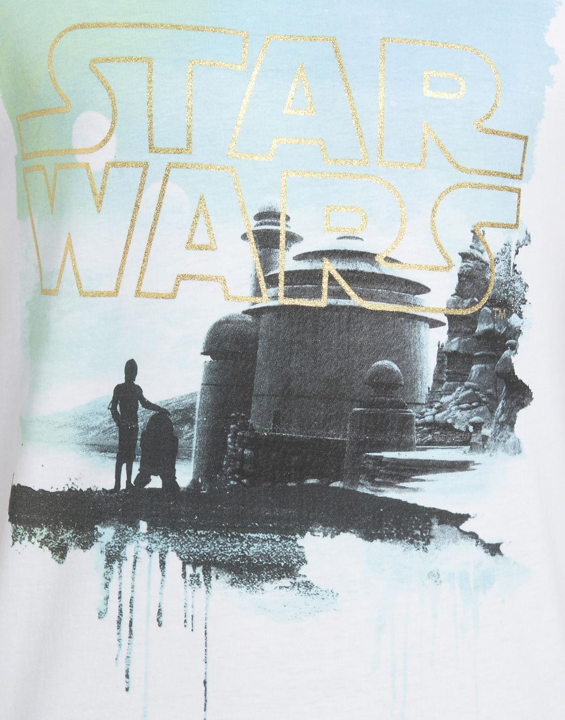 Star Wars White Graphic Print Crew Neck T-Shirt
