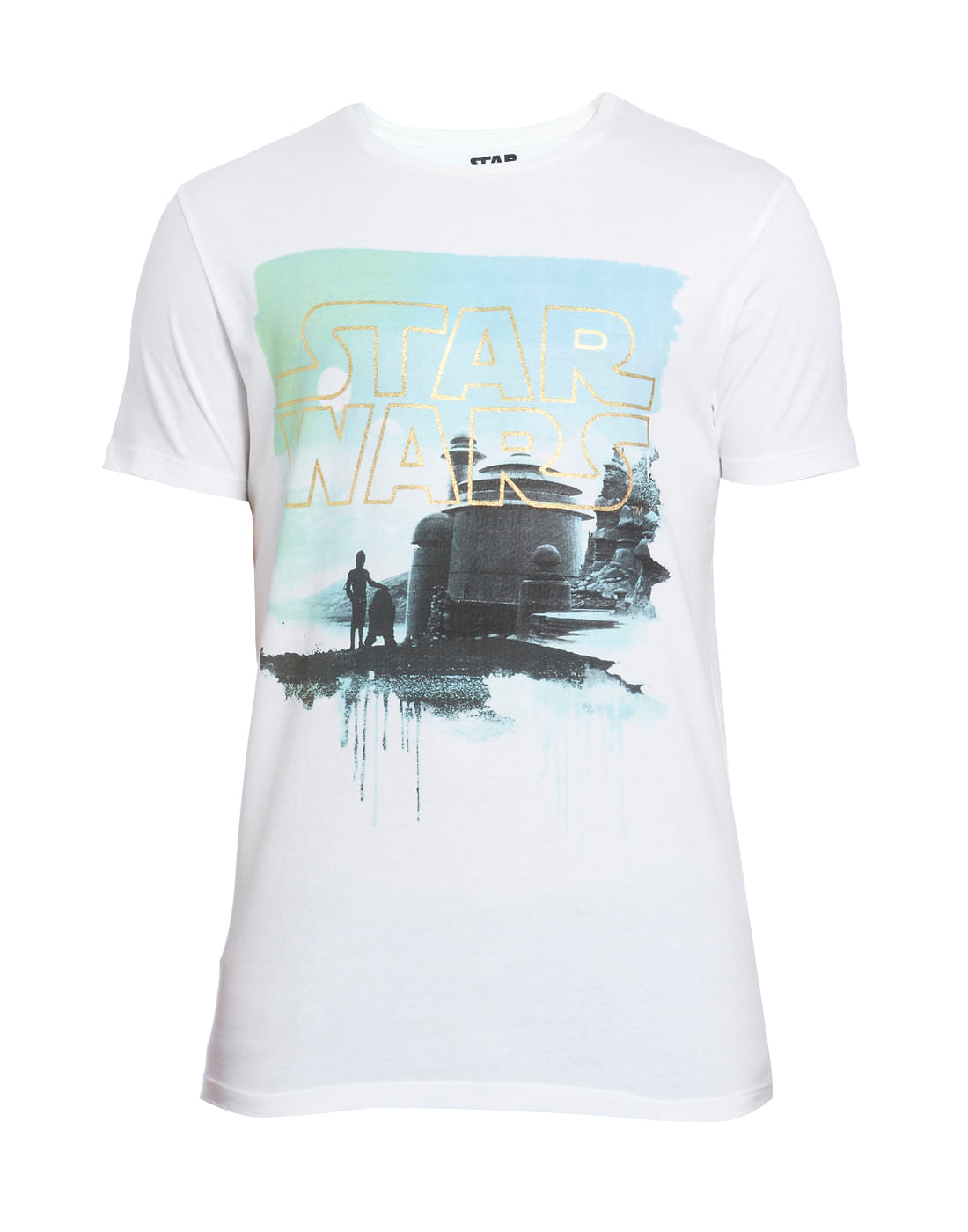 Star Wars White Graphic Print Crew Neck T-Shirt