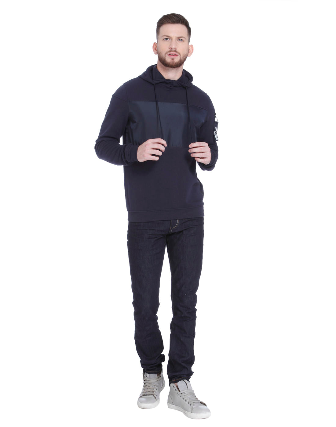 Dark Blue Hoodie Sweatshirt