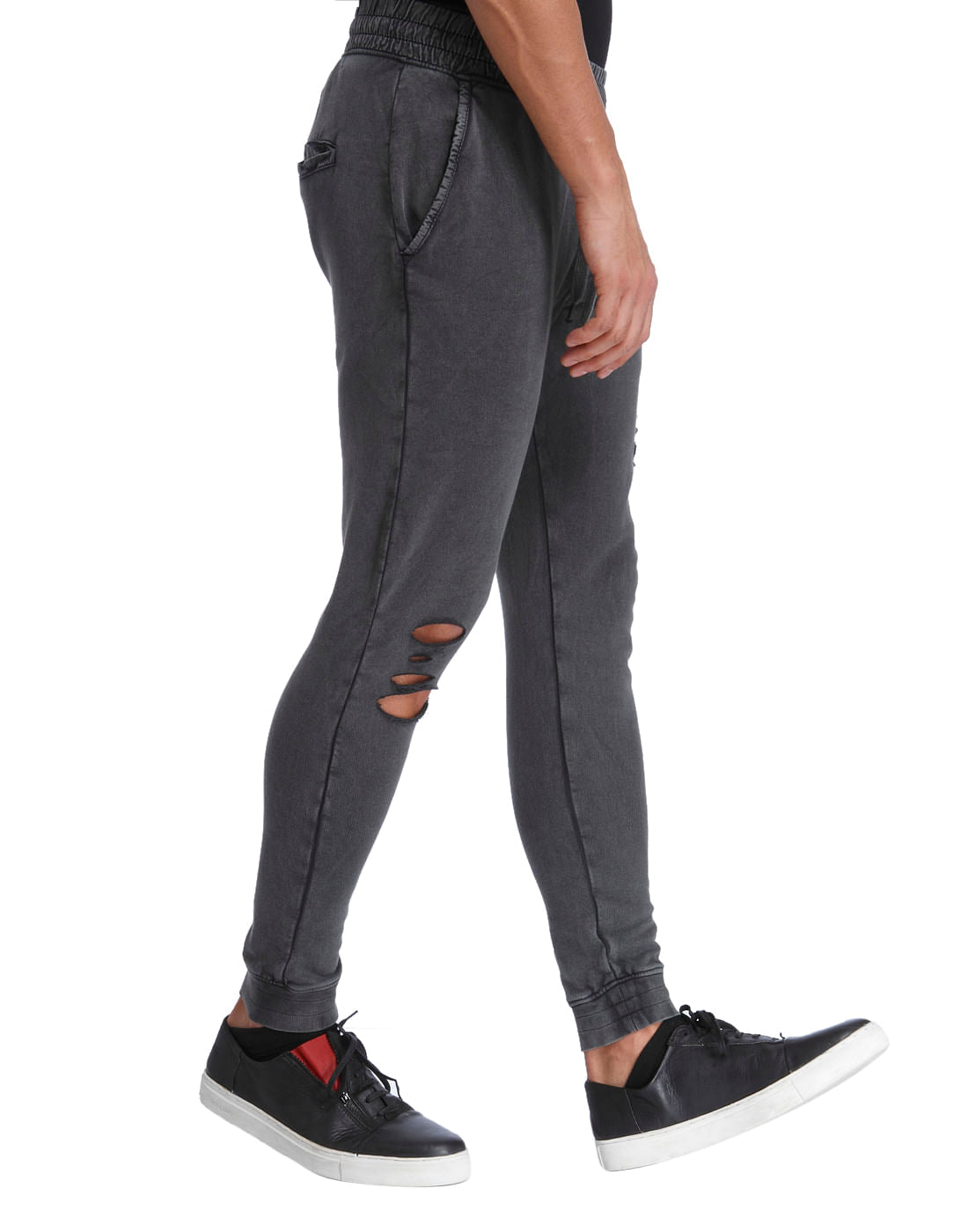 Grey Ripped Sweatpants
