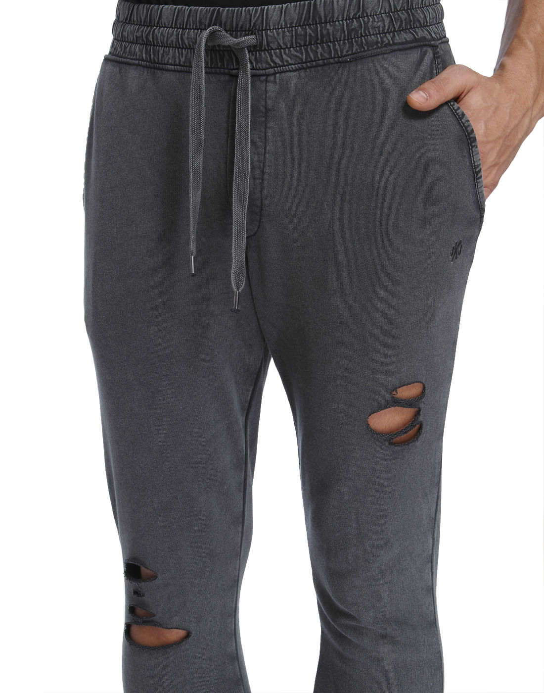 Grey Ripped Sweatpants