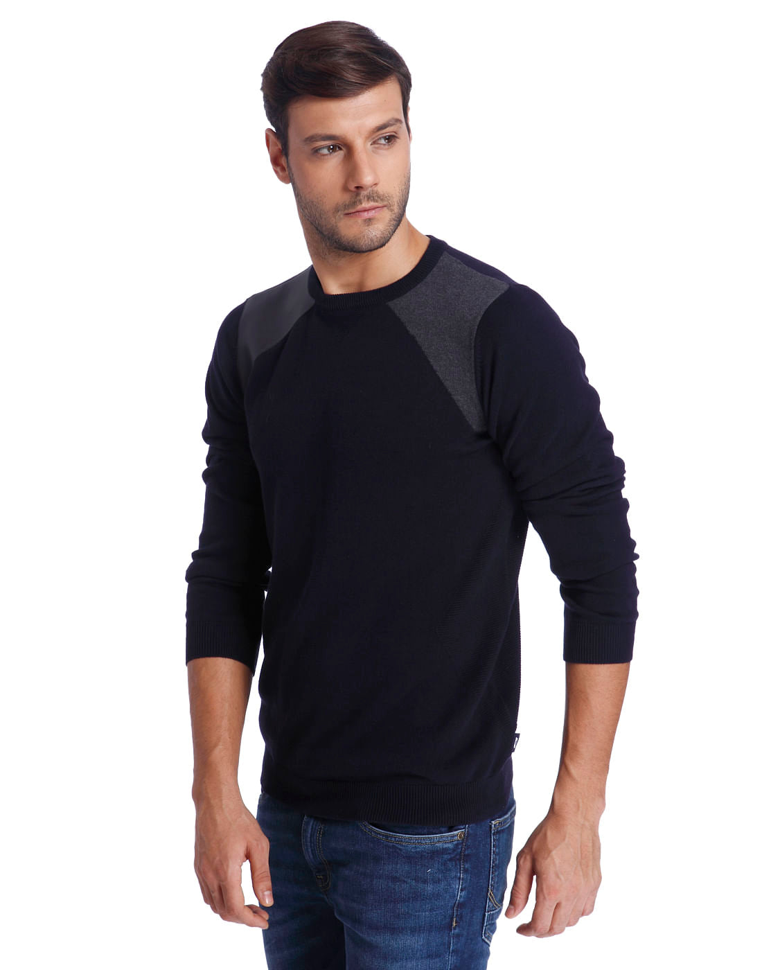Dark Blue Regular Fit Pullover