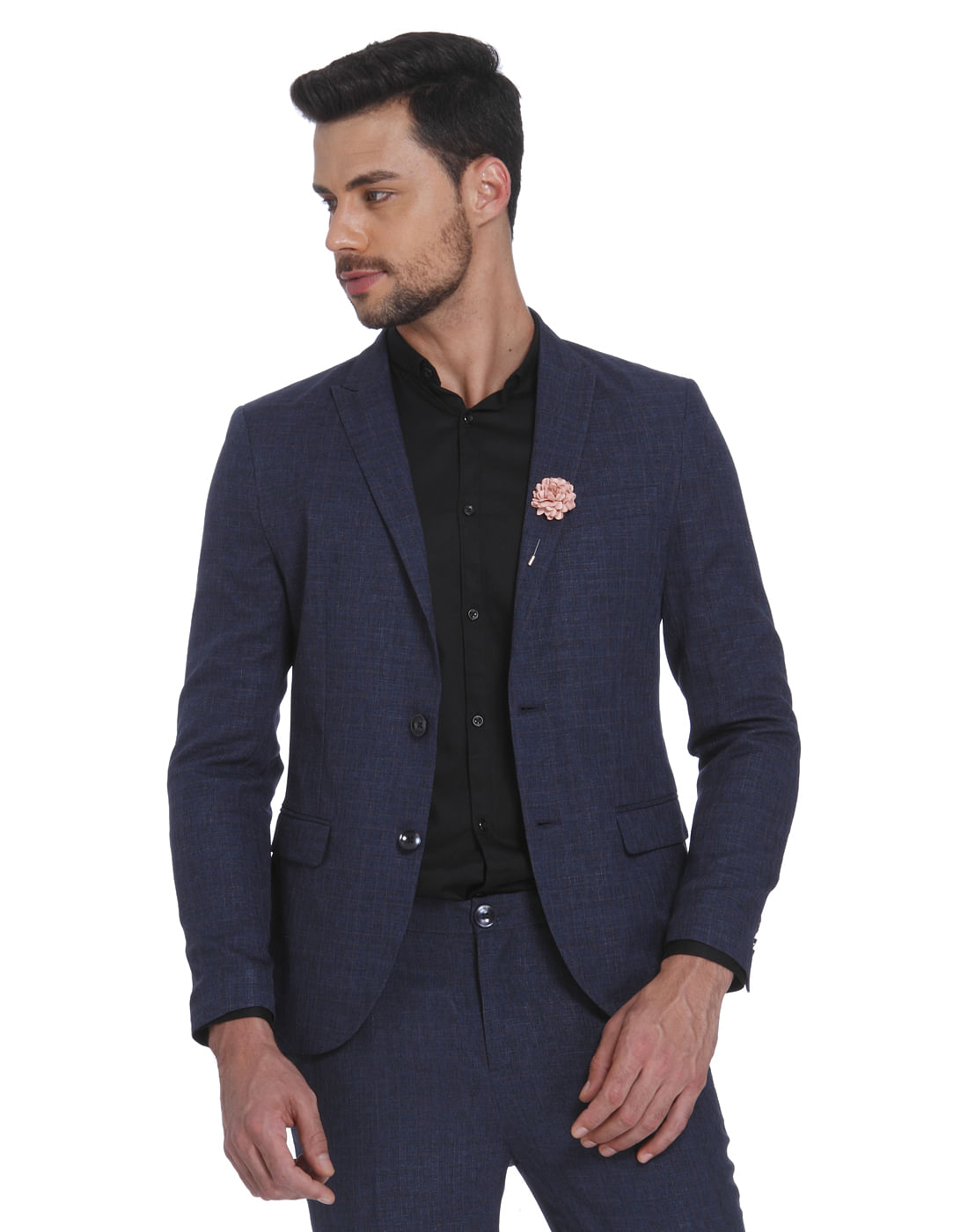 Blue Check Slim Fit Blazer
