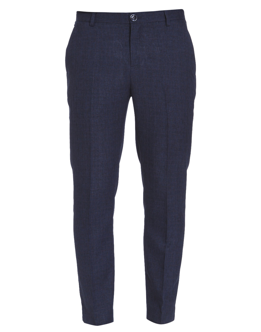 Blue Check Slim Fit Trousers