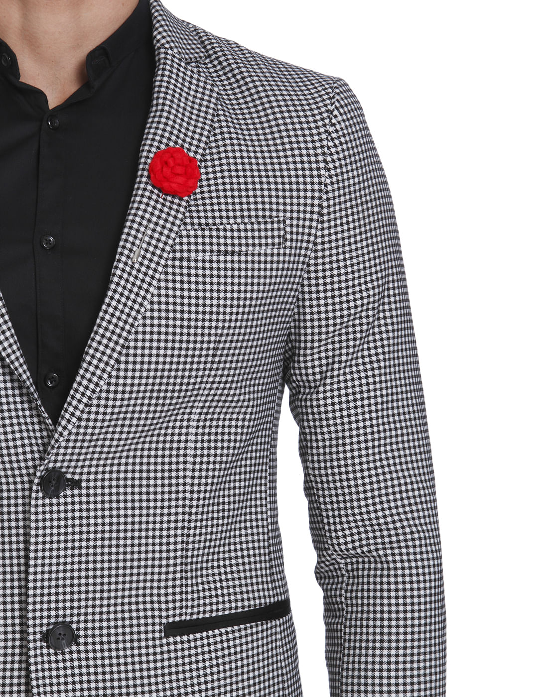 Gingham Slim Fit Blazer
