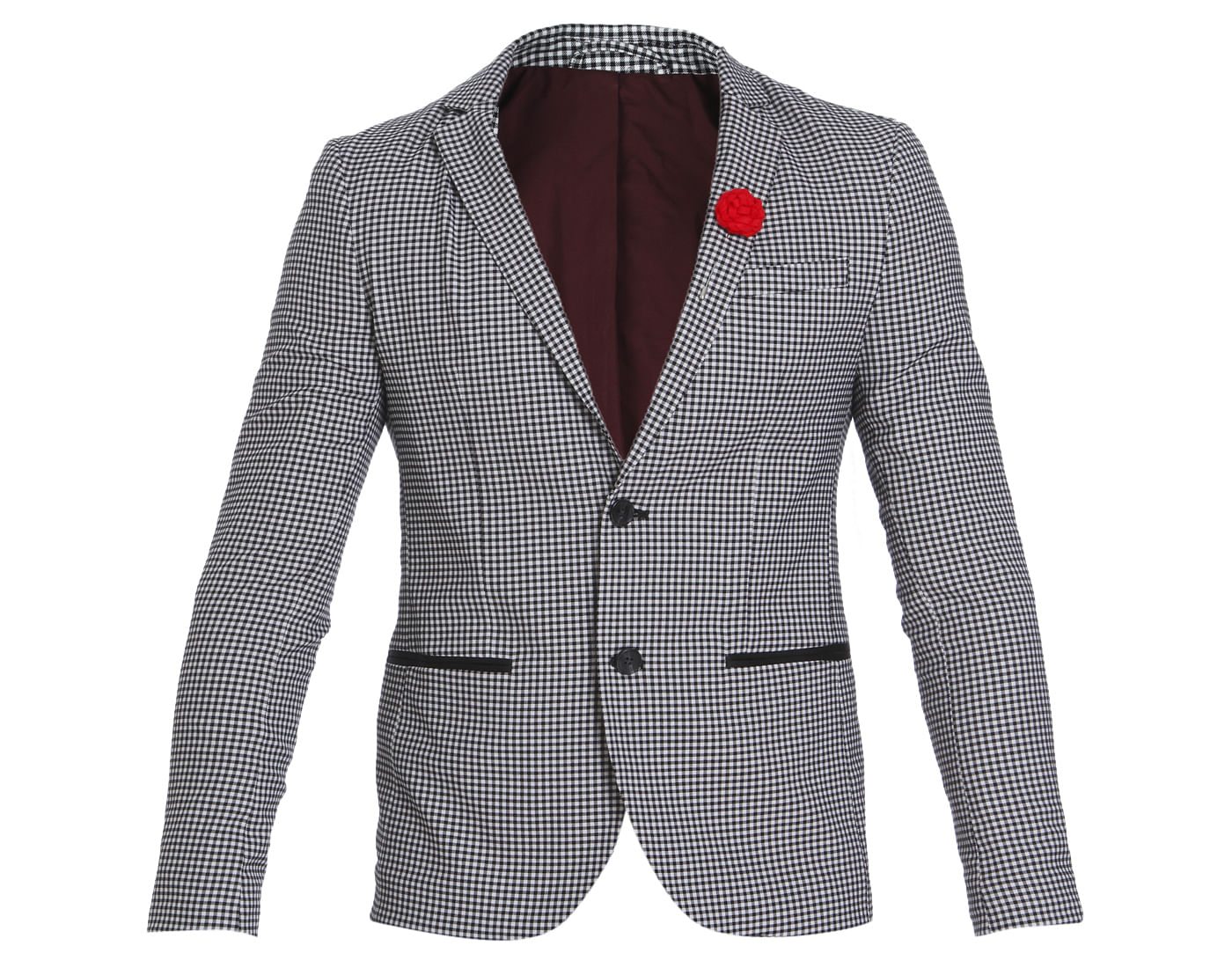 Gingham Slim Fit Blazer