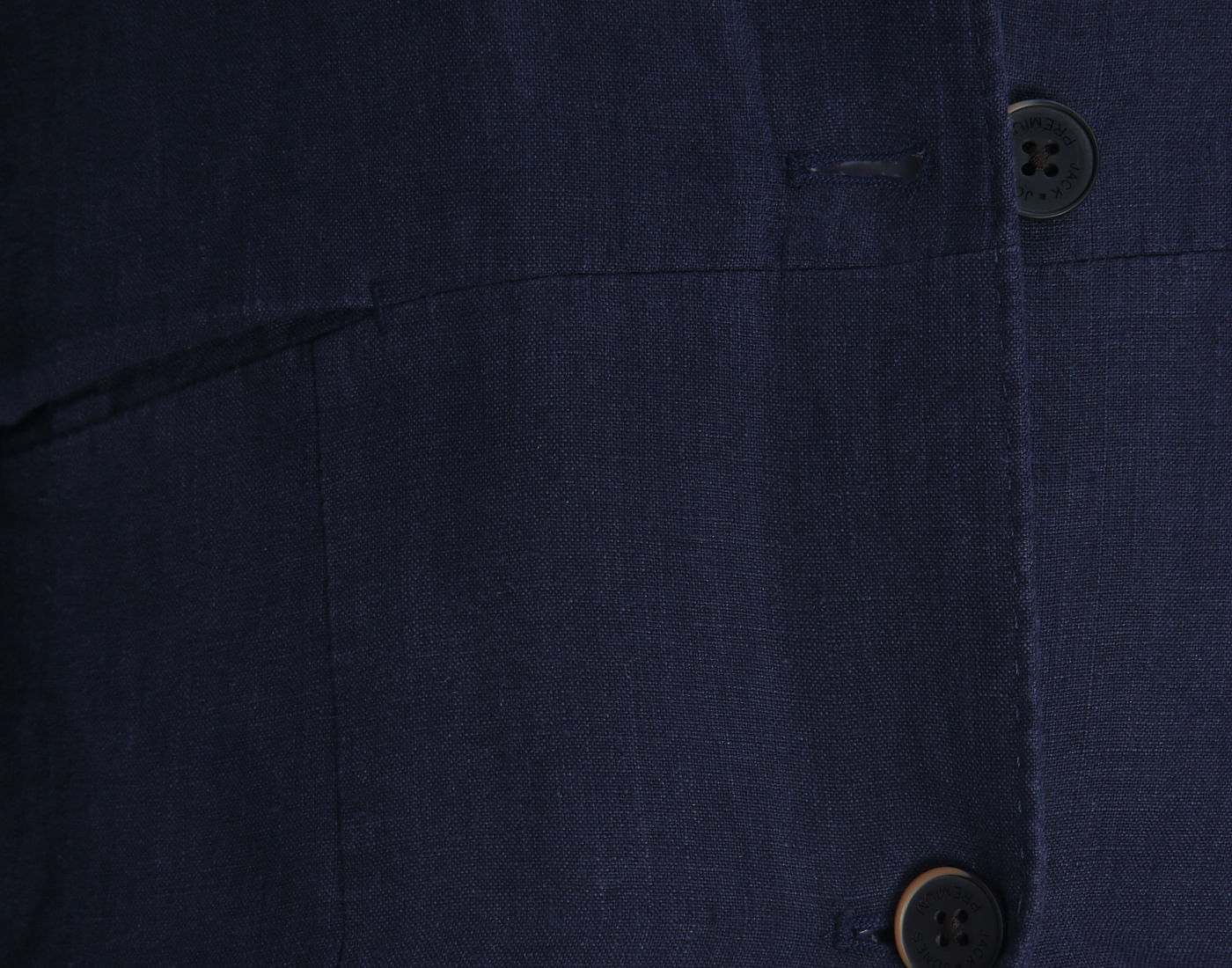 Dark Blue Linen Blazer
