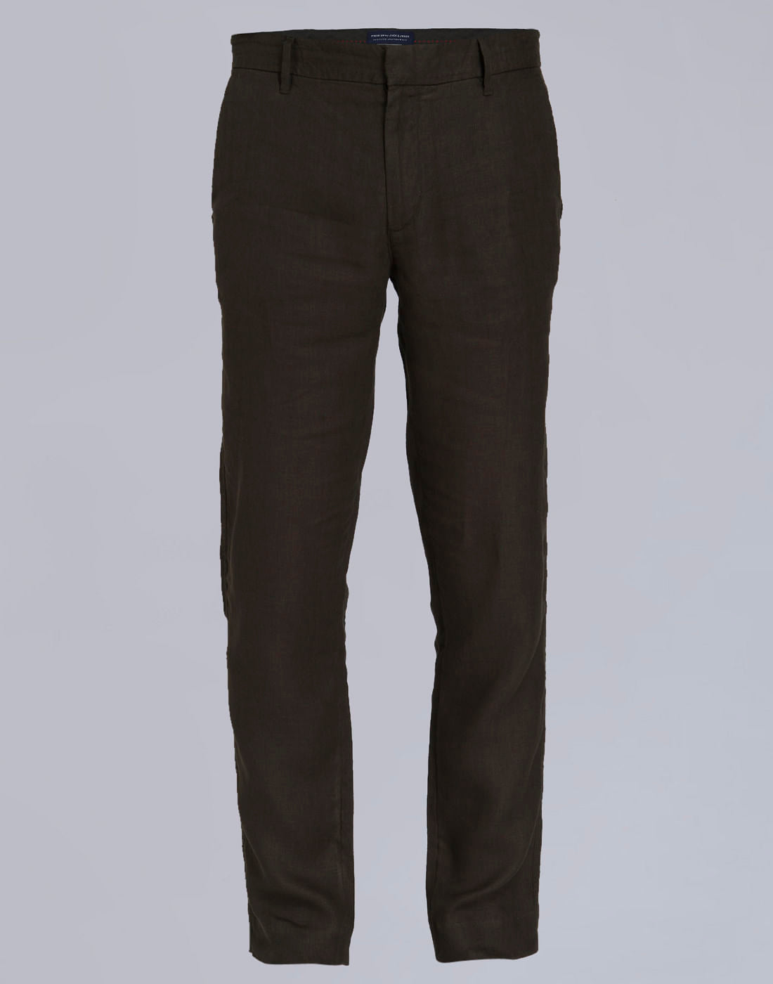 Olive Green Regular Fit Linen Trousers