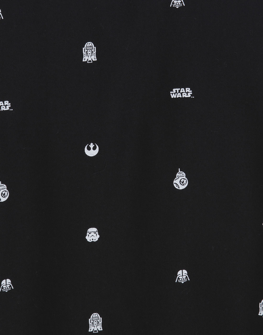 Star Wars Black All Over Print Slim Fit Shirt