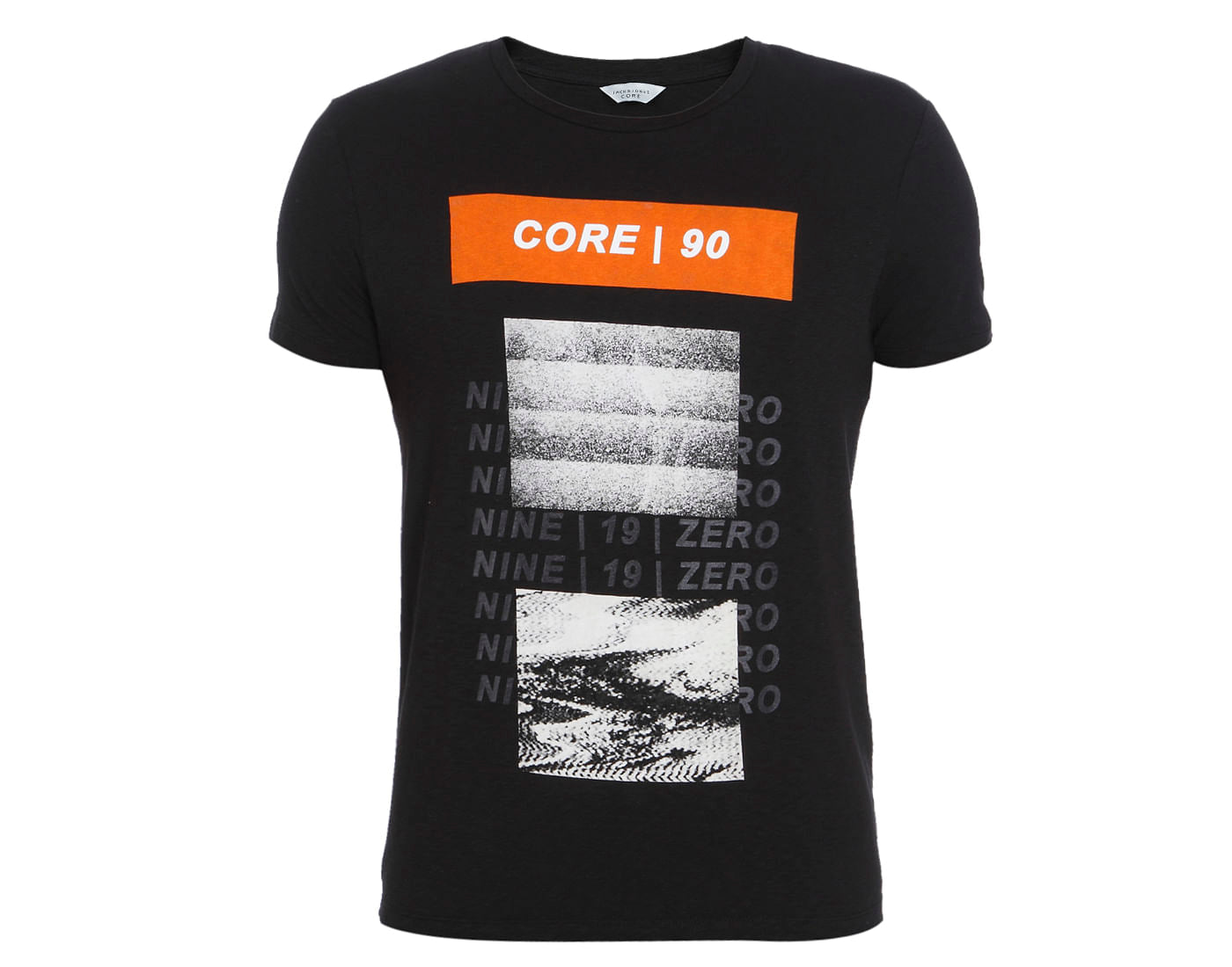 Black Graphic Print Crew Neck T-Shirt