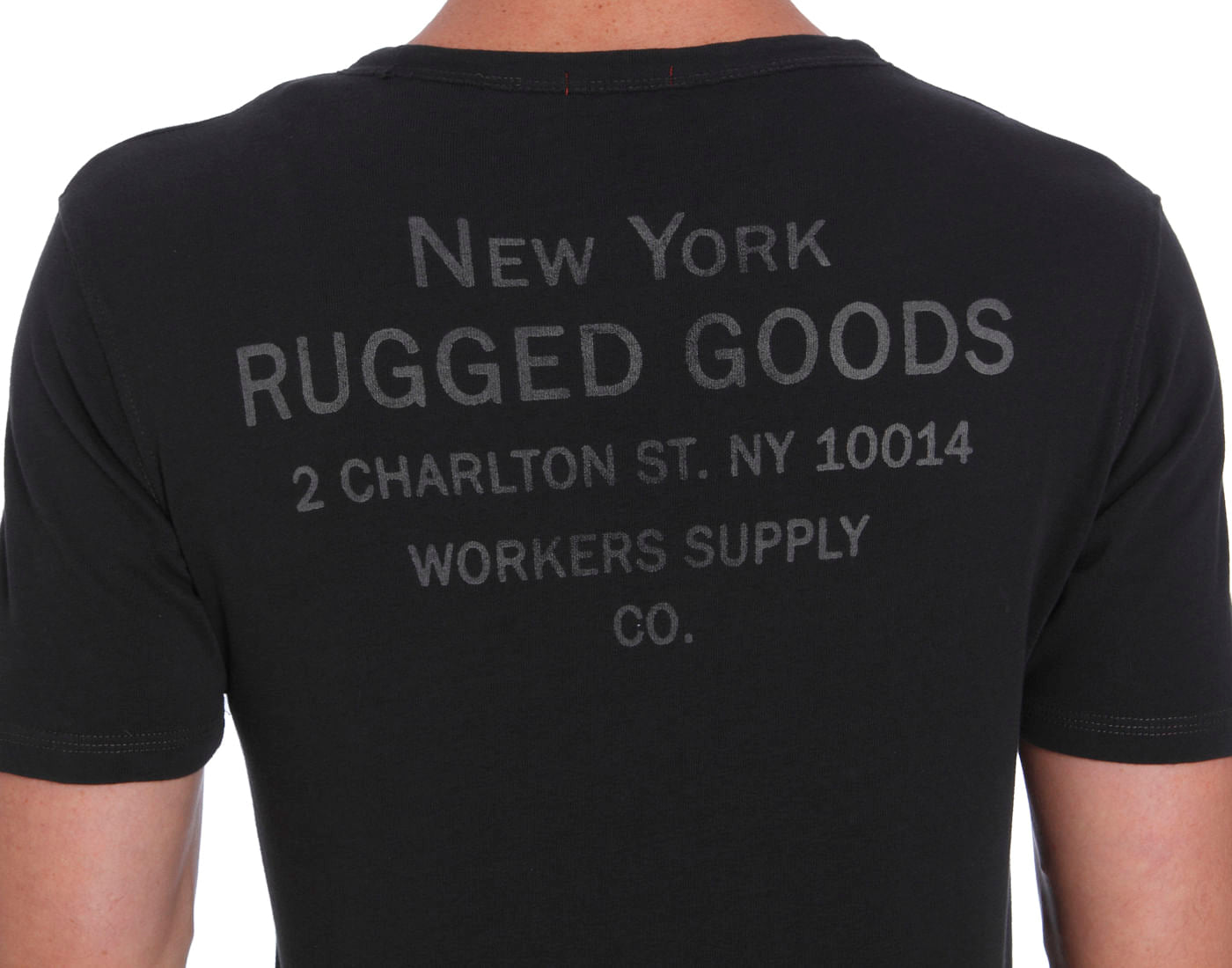 Black Text Print Crew Neck T-Shirt