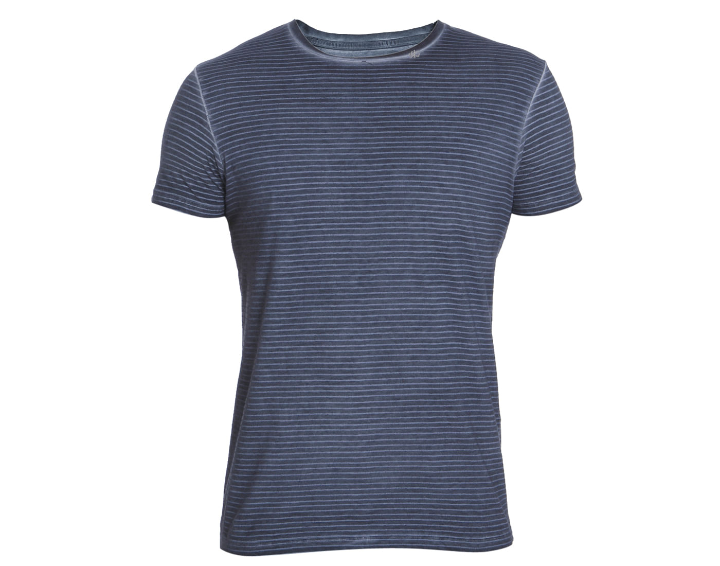 Blue Striped Crew Neck T-Shirt