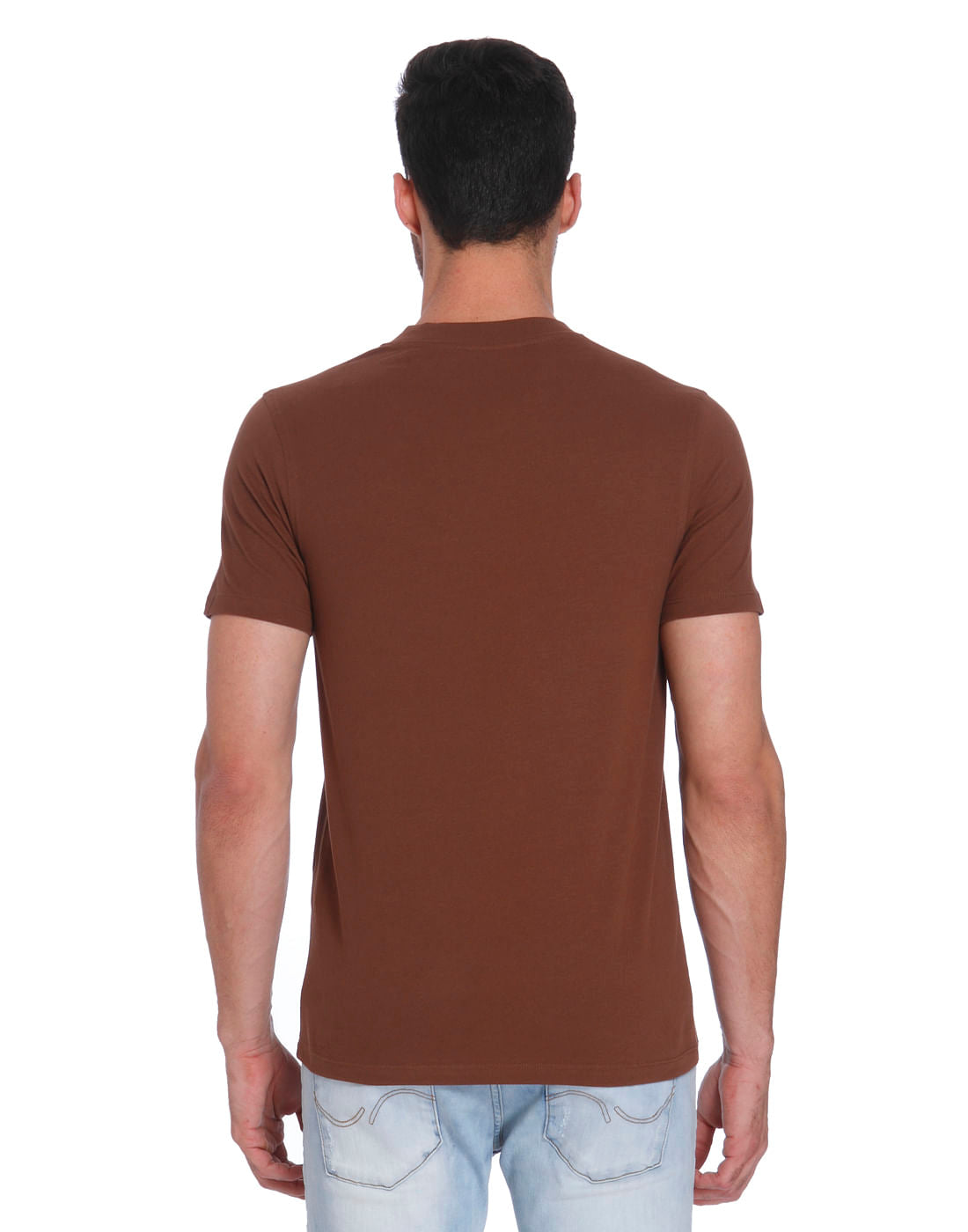 Brown V-Neck T-Shirt