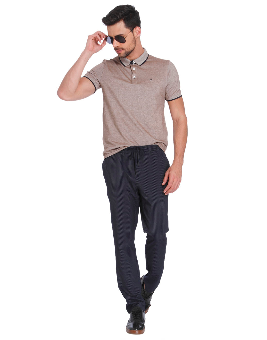 Brown & Black Polo T-Shirt
