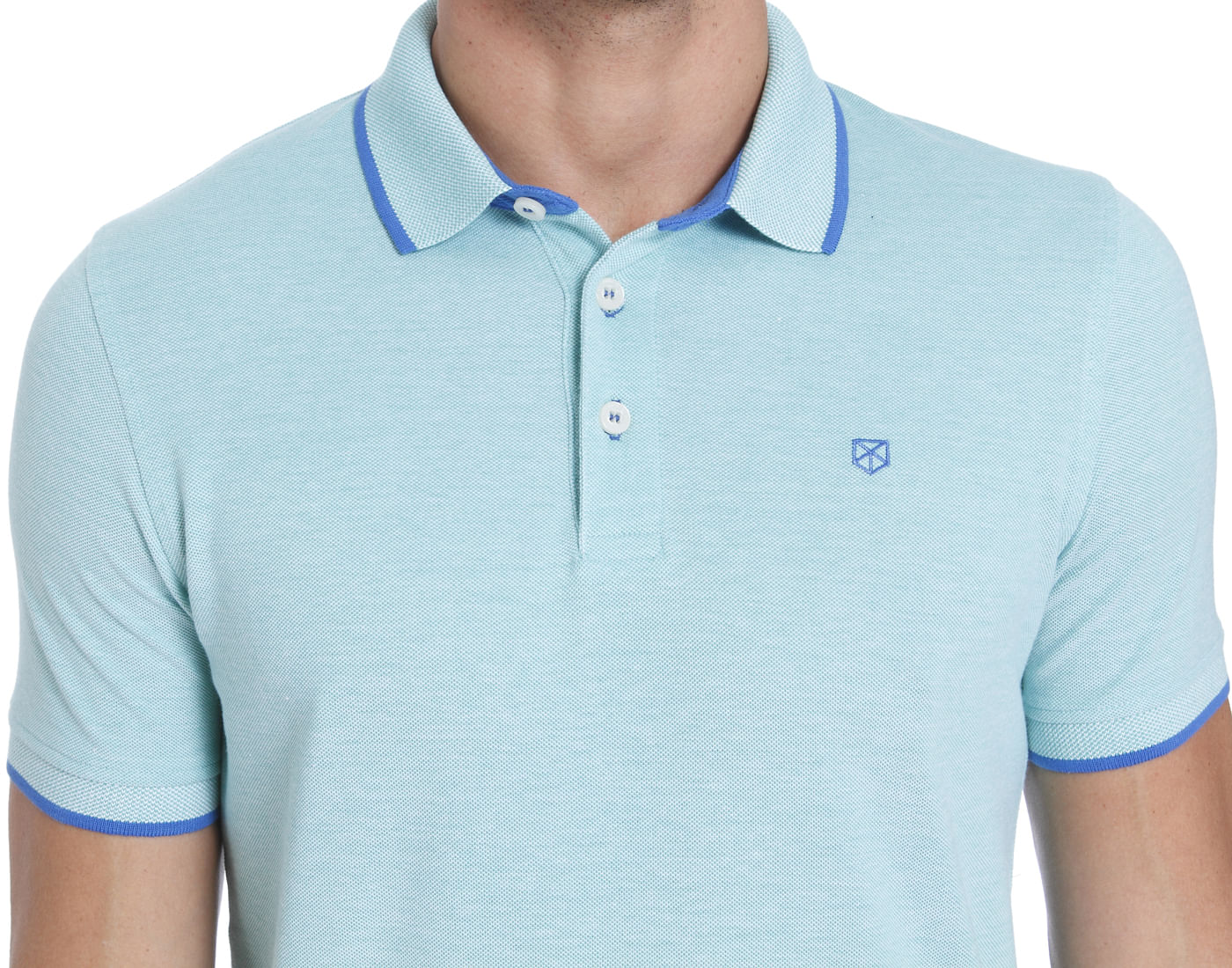 Sea Green & Blue Polo T-Shirt