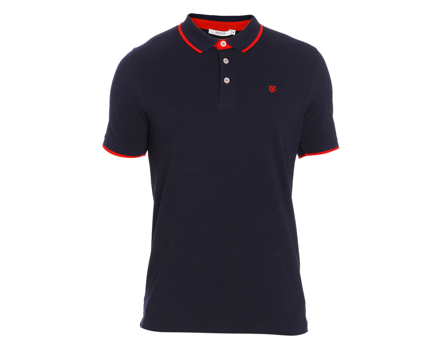 Dark Blue & Orange Polo T-Shirt
