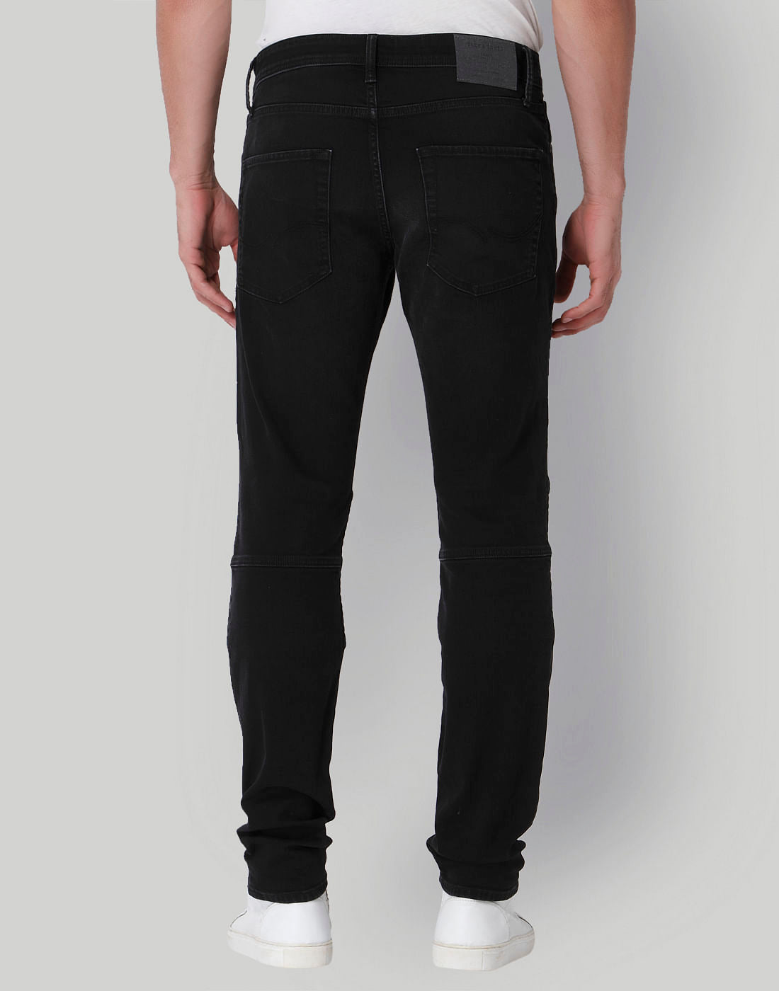 Black Distressed Low Rise Slim Fit Jeans