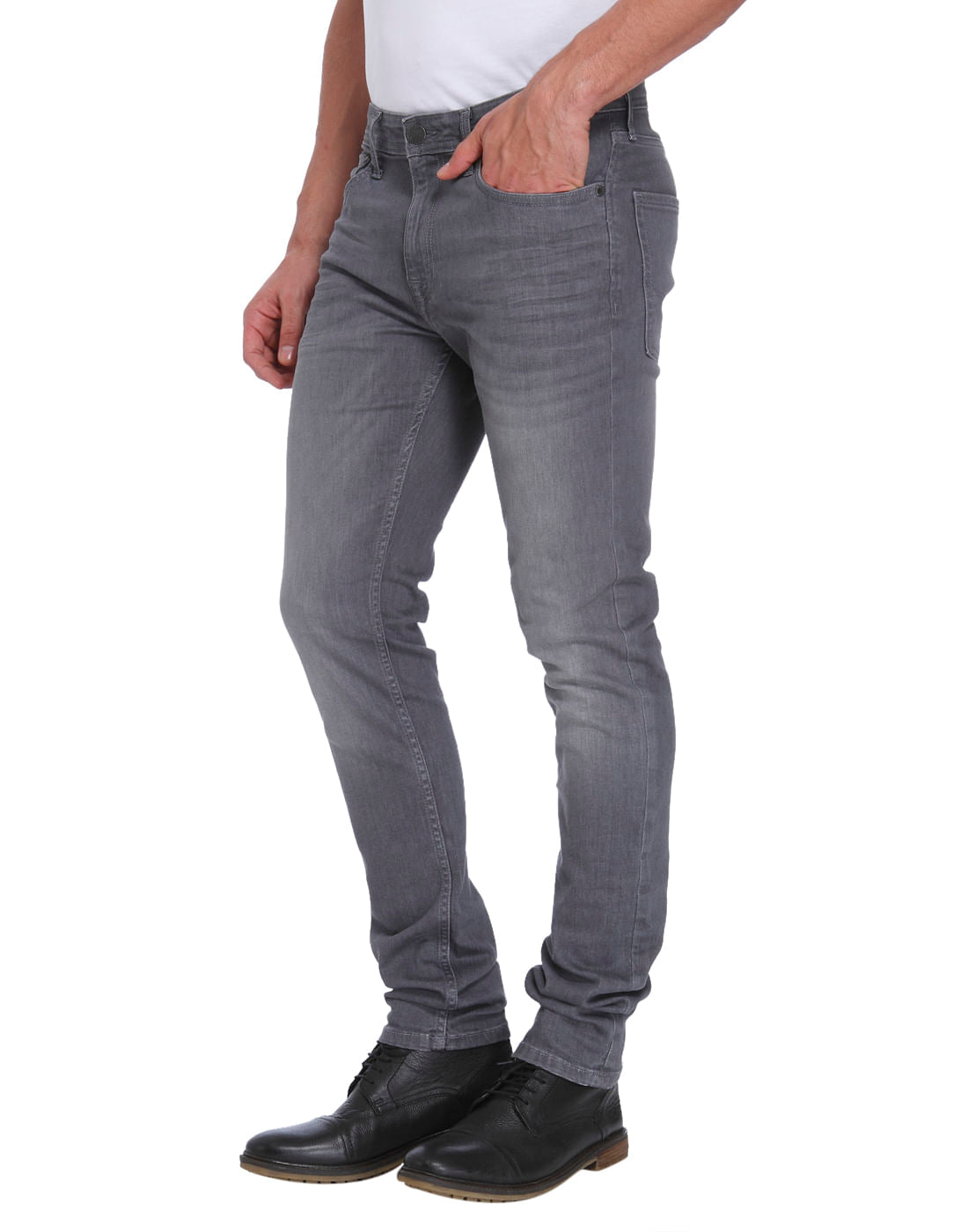 Grey Low Rise Skinny Fit Jeans