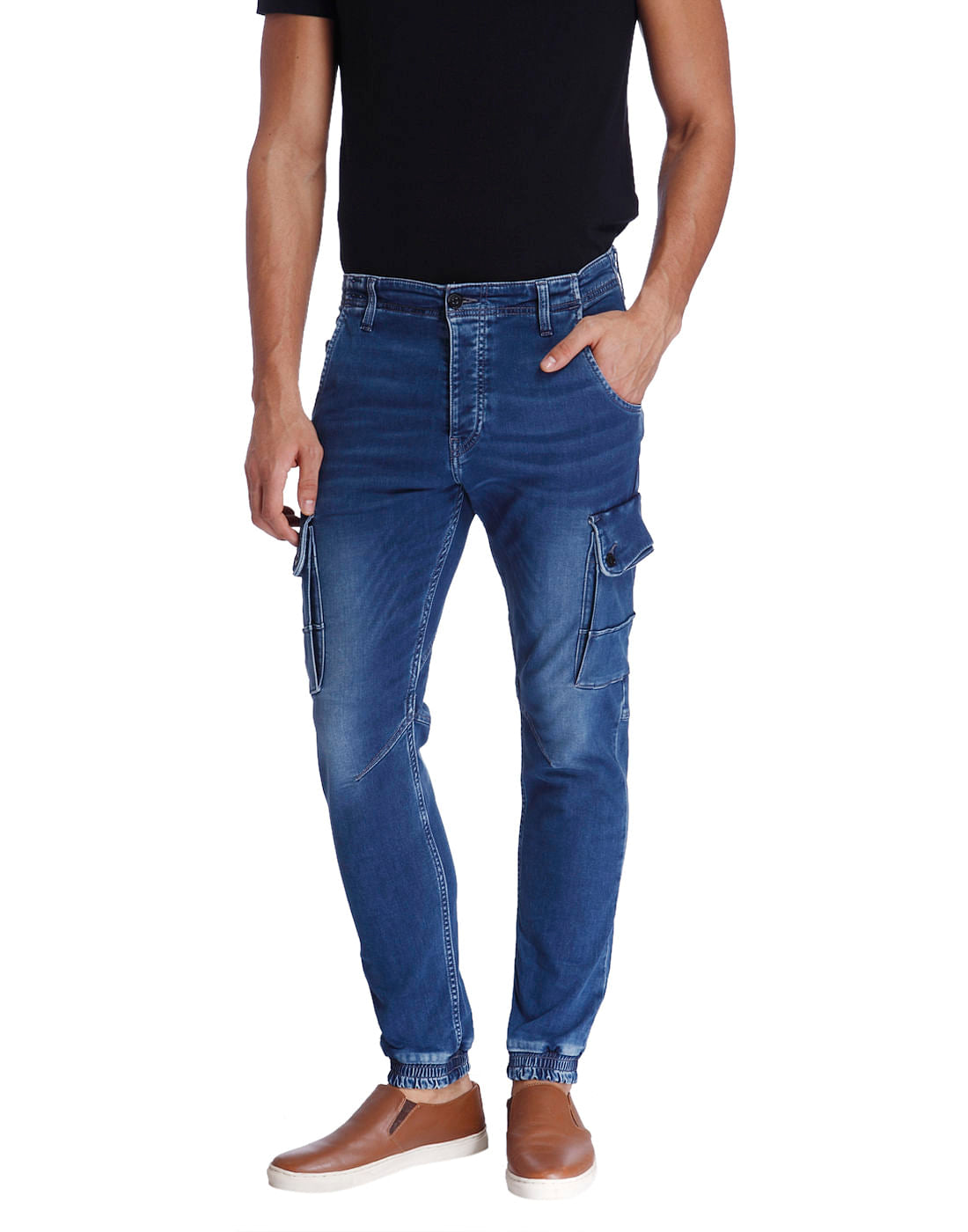 Blue Denim Joggers - 28/32