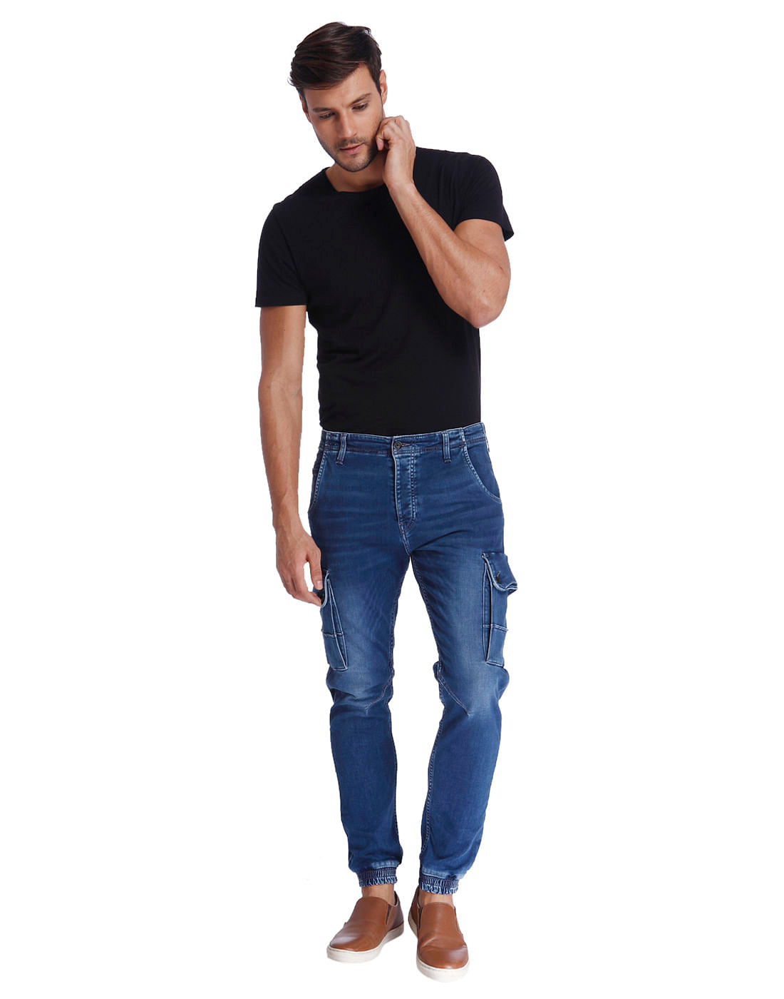 Blue Denim Joggers