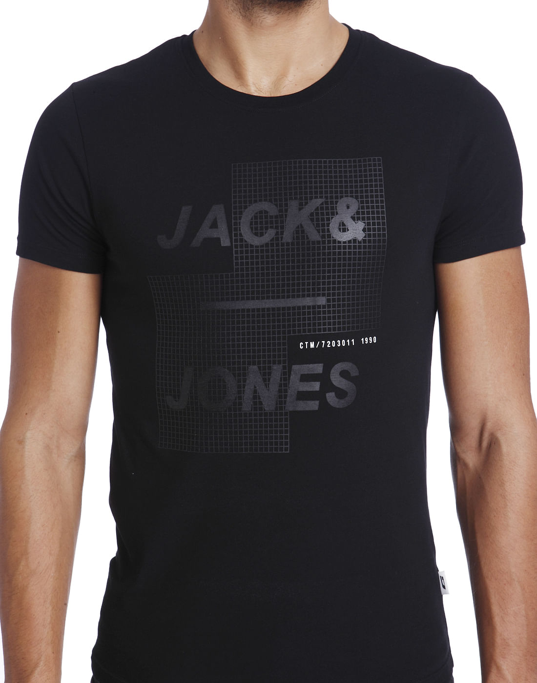 Black Logo Print Crew Neck T-Shirt