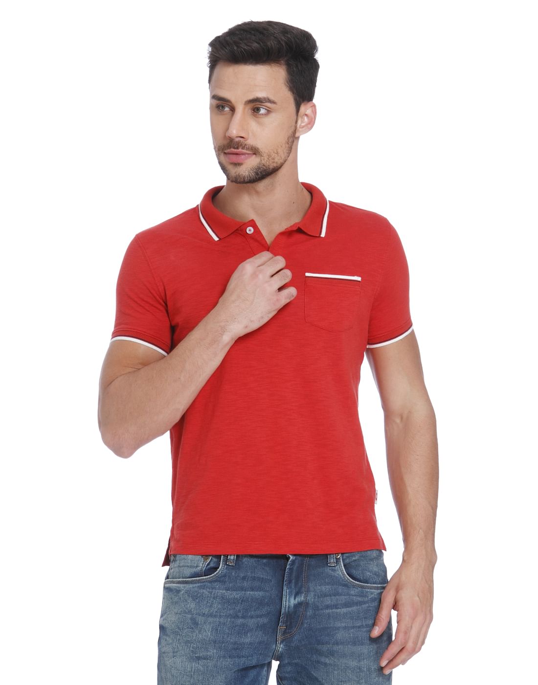 Bright Red Polo T-Shirt - S