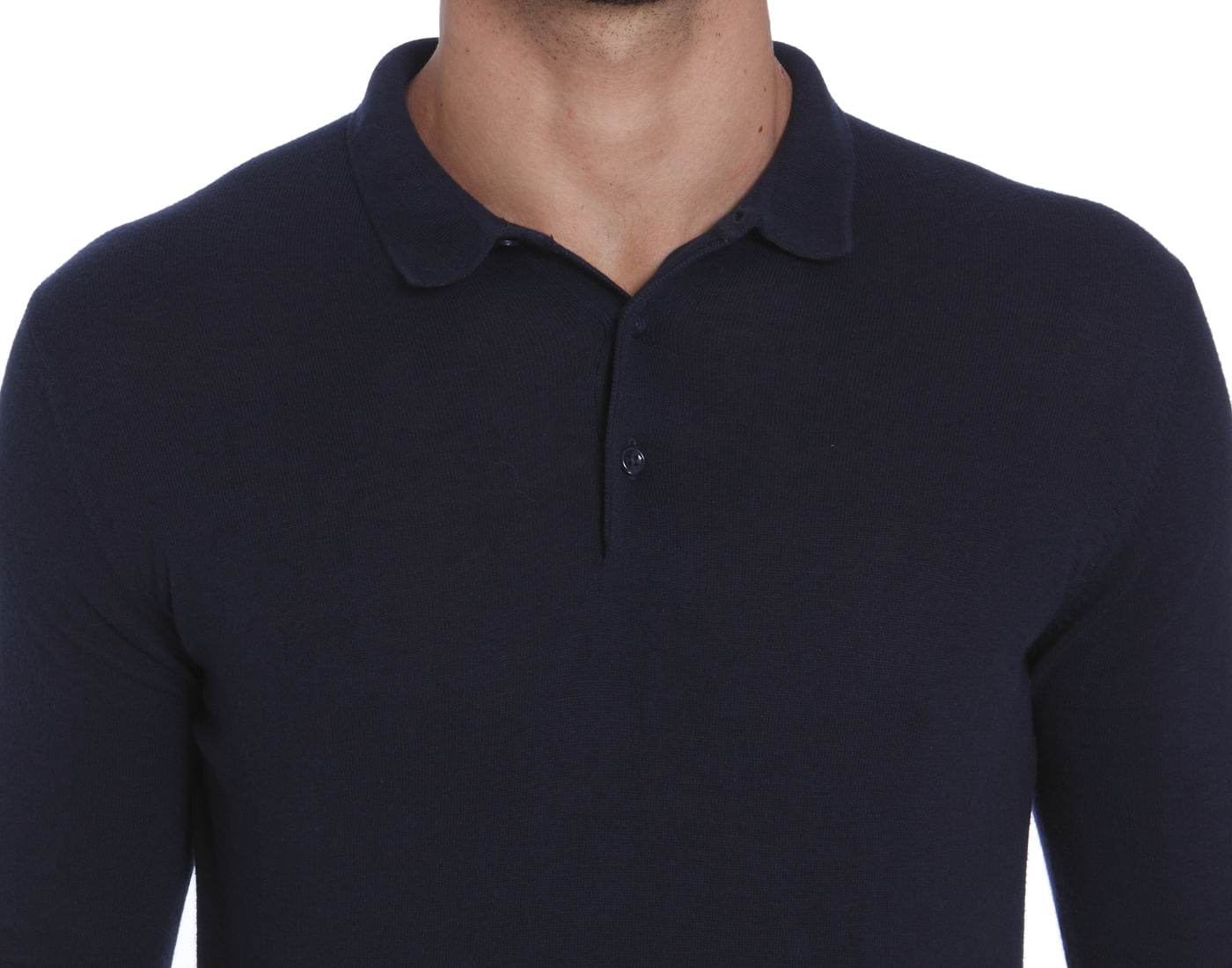 Blue Knit Polo T-Shirt