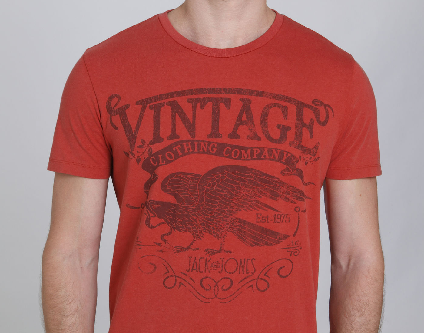 Red Graphic Print Crew Neck T-Shirt
