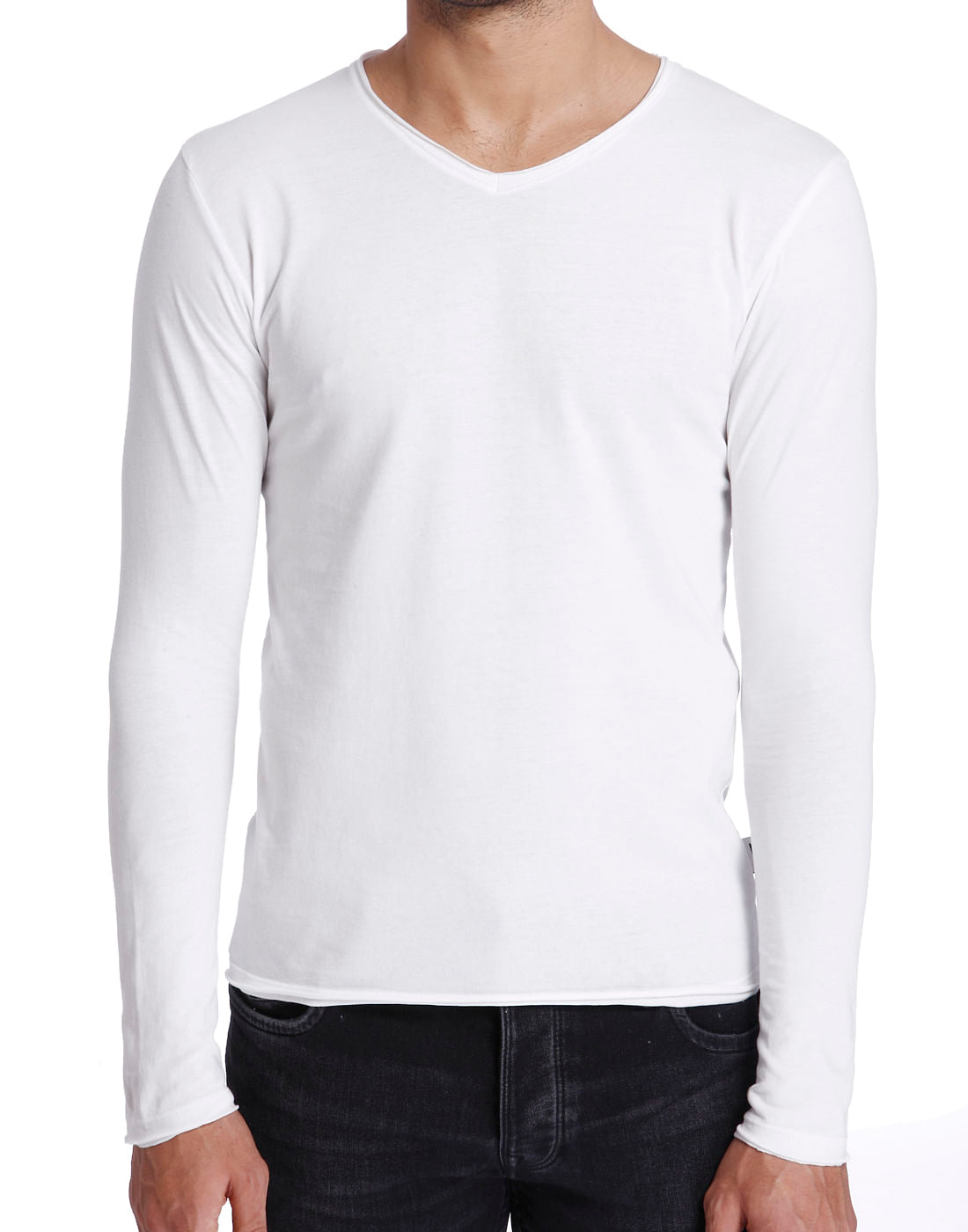 White V-Neck T-Shirt