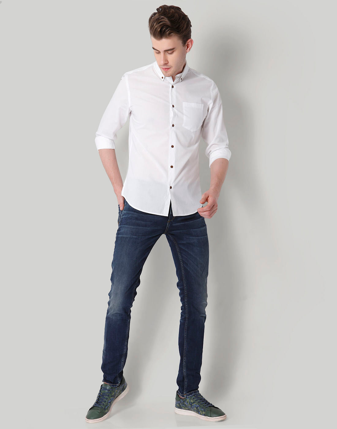 White Slim Fit Shirt