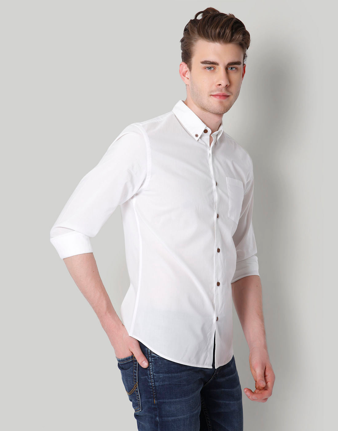 White Slim Fit Shirt