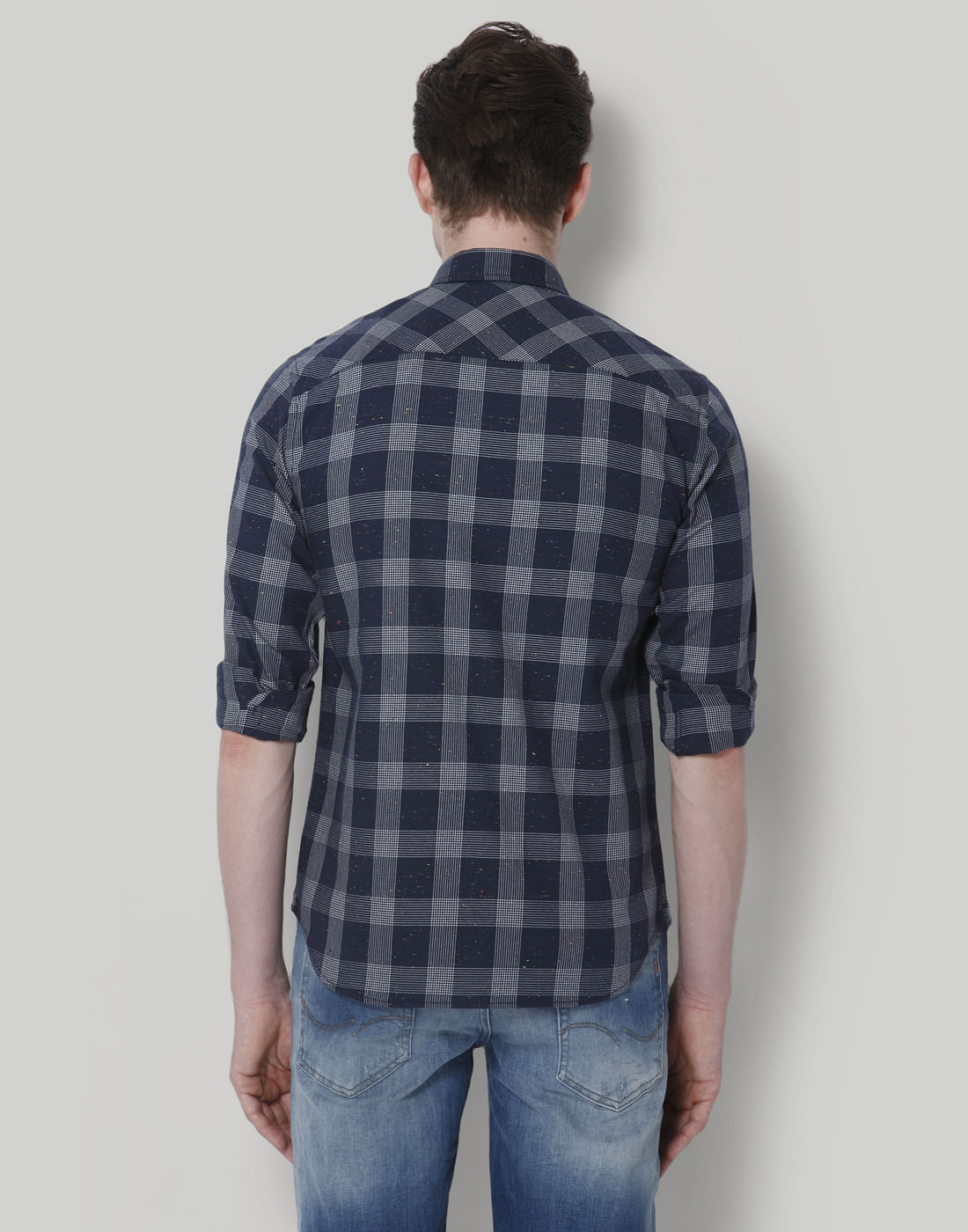 Blue Check Slim Fit Shirt