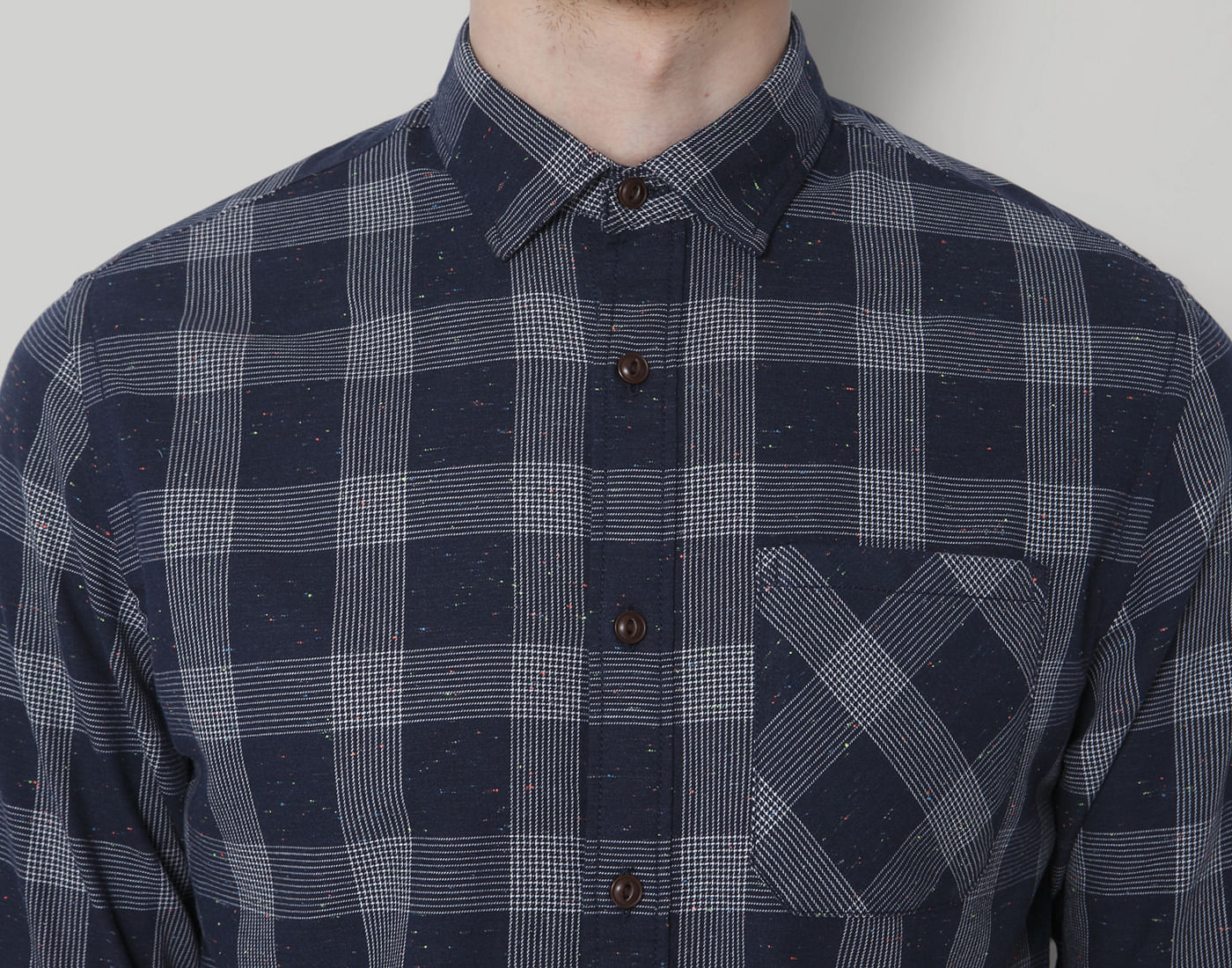 Blue Check Slim Fit Shirt