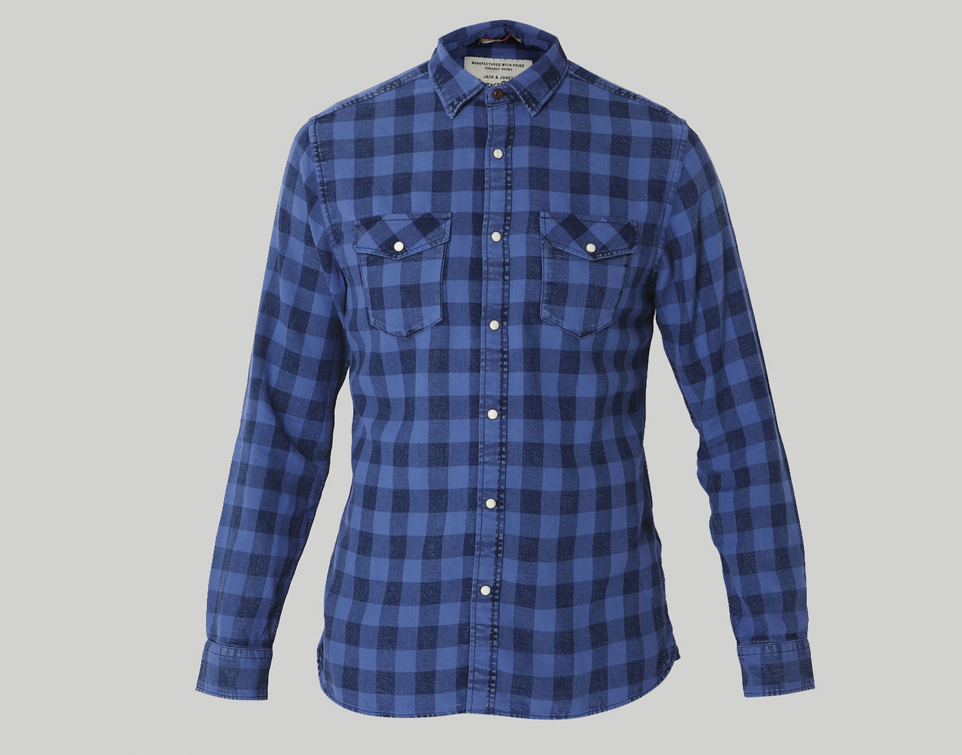 Blue Check Slim Fit Shirt