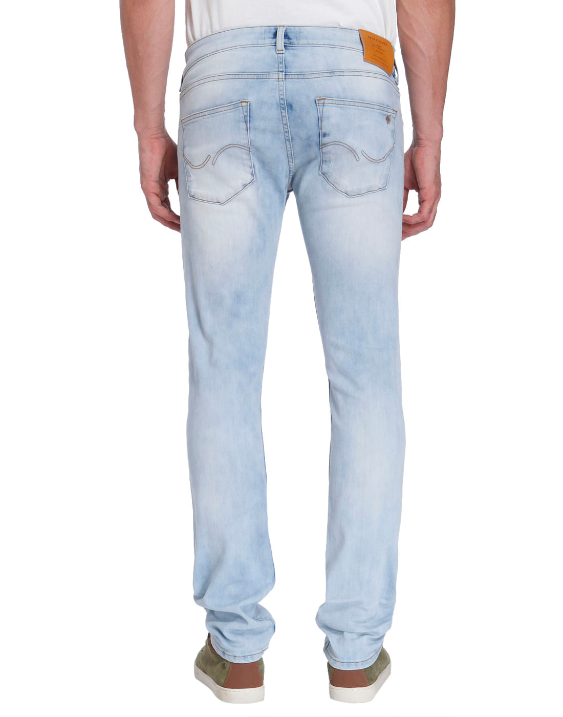 Light Blue Ripped Low Rise Slim Fit Jeans