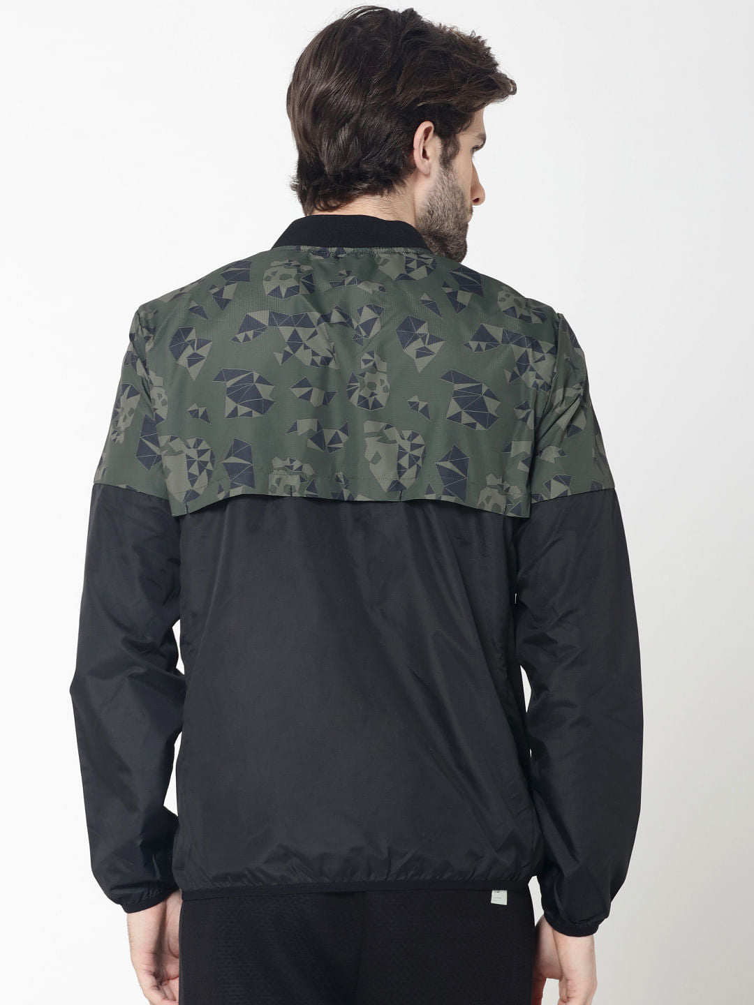 Black Skull Camo Print Jacket