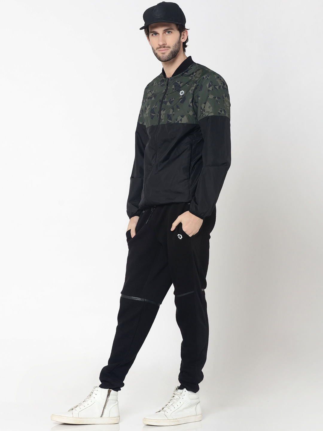 Black Skull Camo Print Jacket