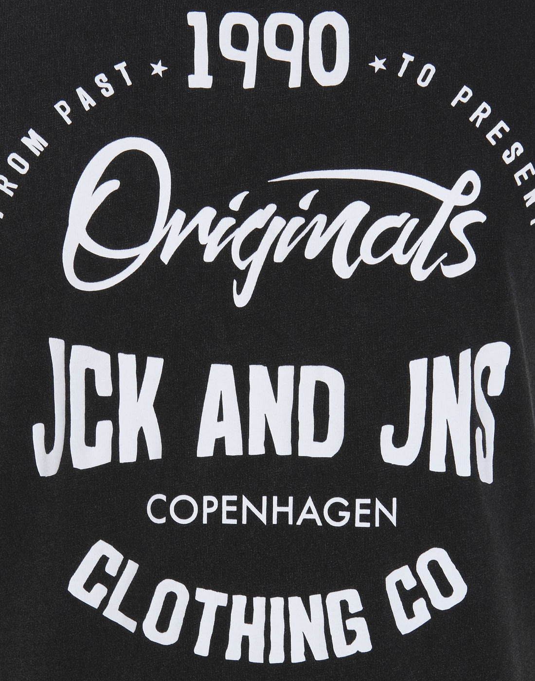 Black Graphic Print Crew Neck T-Shirt