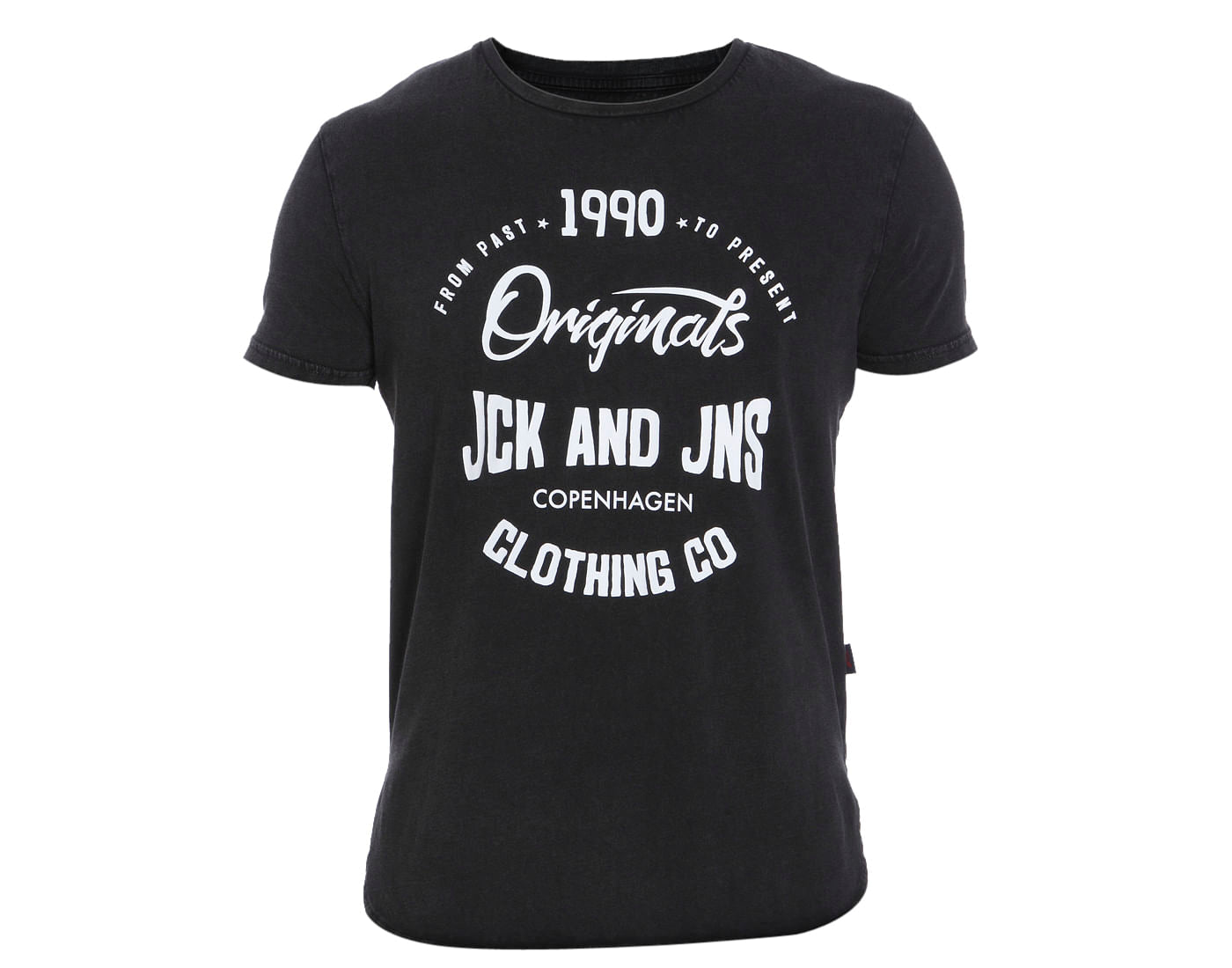 Black Graphic Print Crew Neck T-Shirt