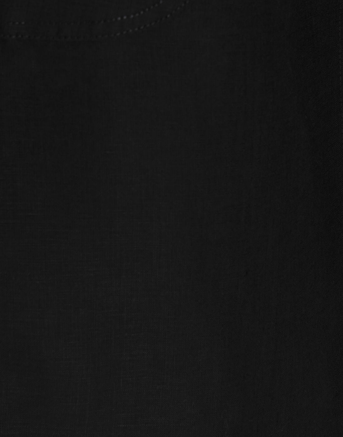 Black Linen Slim Fit Shirt