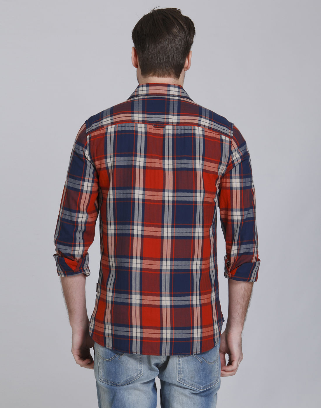 Rust Check Slim Fit Shirt