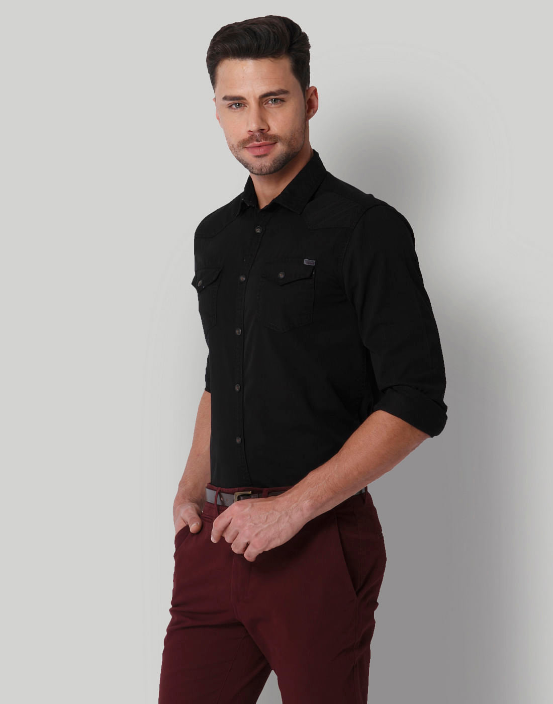 Black Regular Fit Shirt
