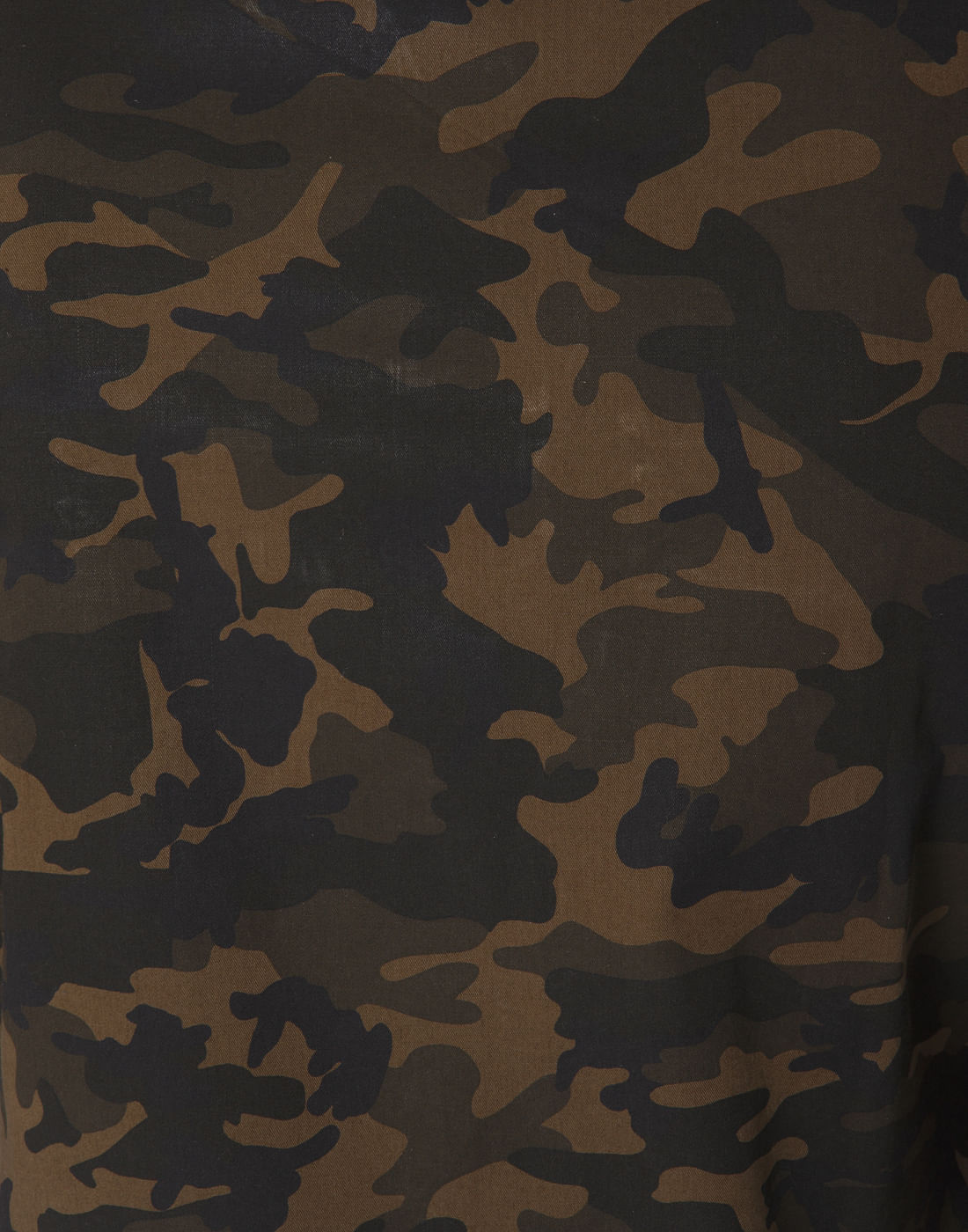Green Camo And Badge Detail Shirt