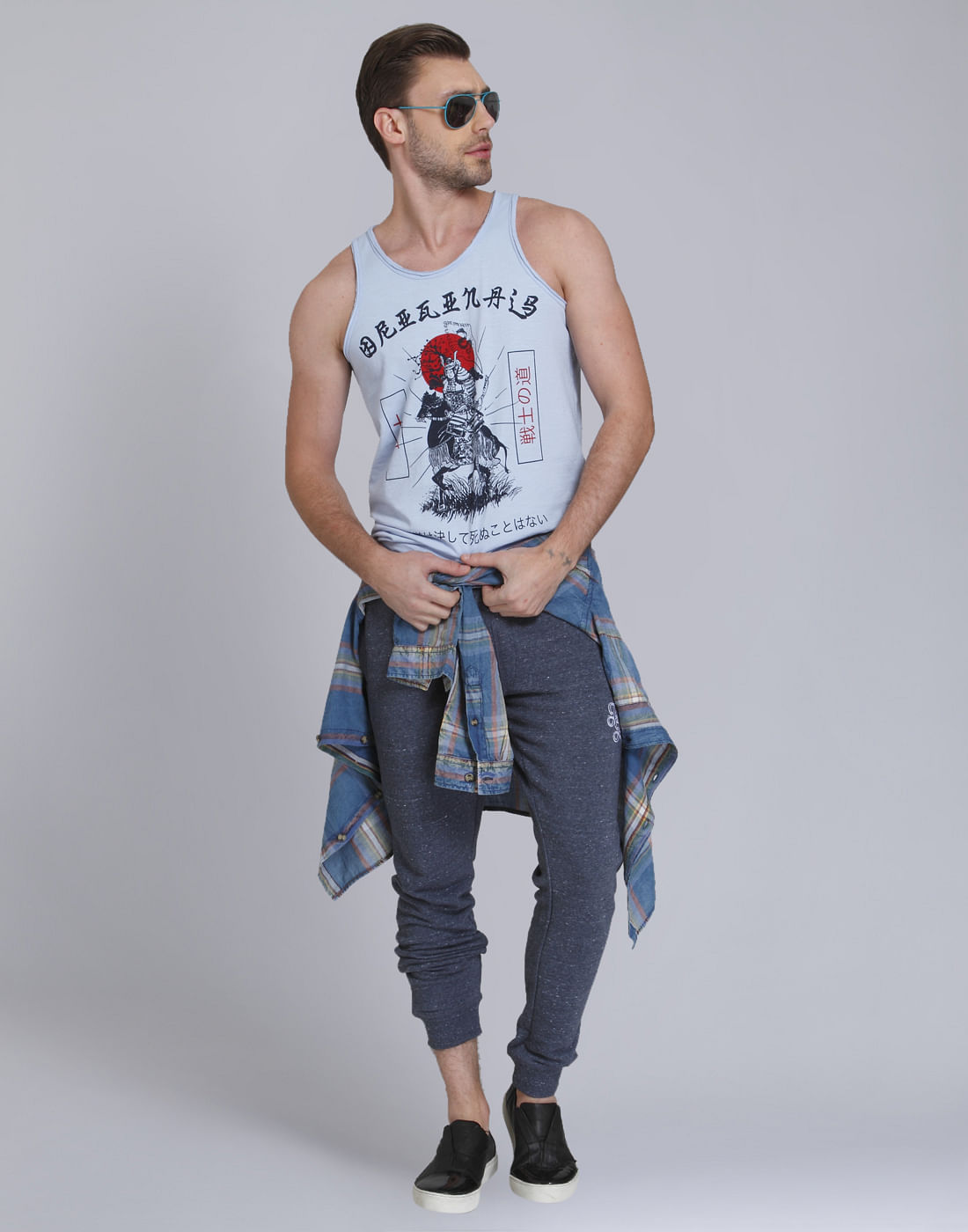 Blue Drawstring Pants