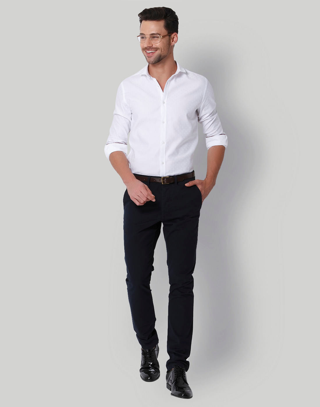 Navy Blue Slim Fit Chinos