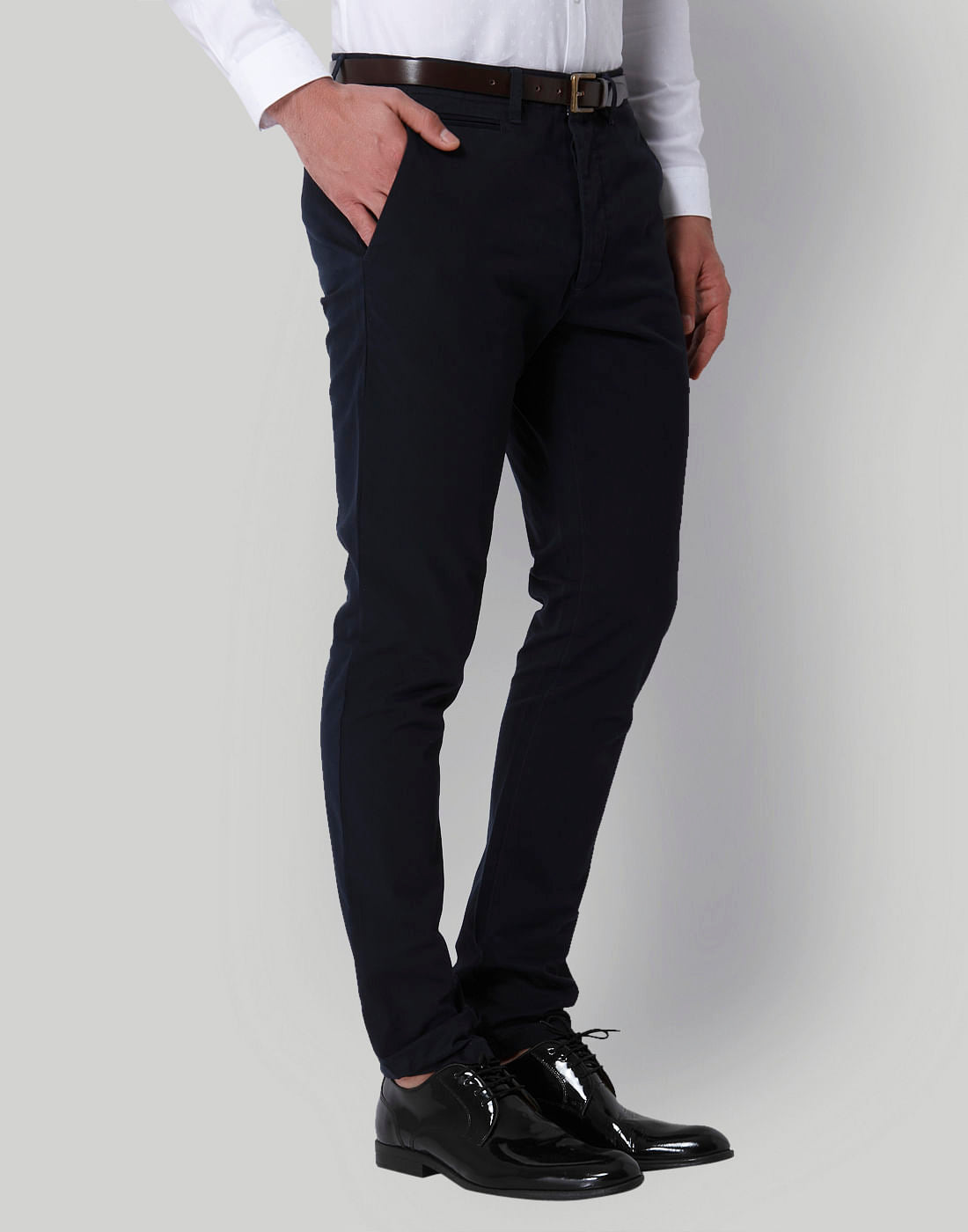 Navy Blue Slim Fit Chinos