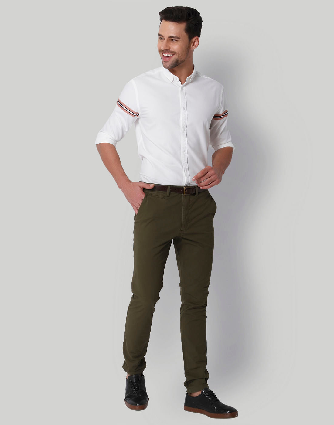 Olive Green Slim Fit Chinos
