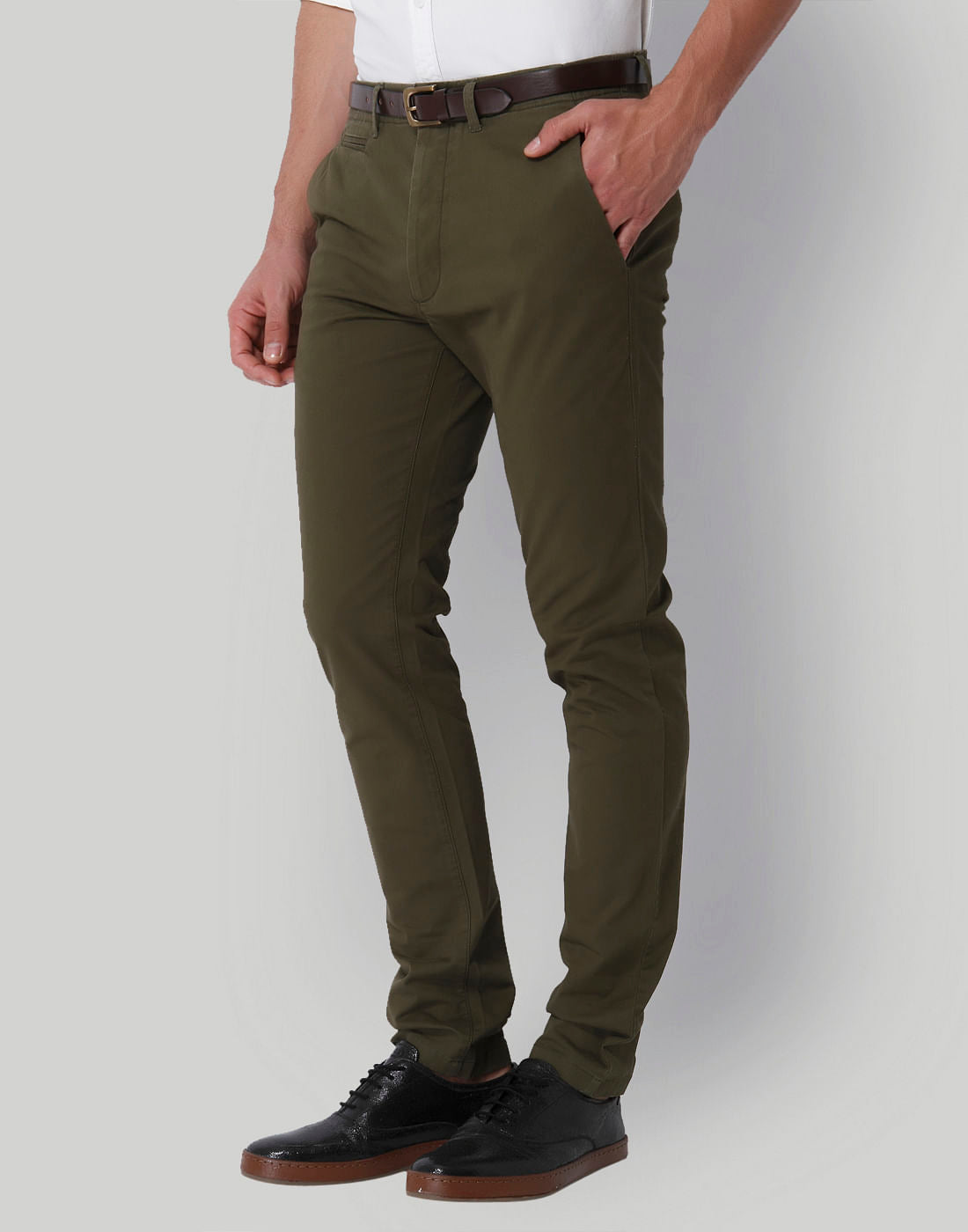 Olive Green Slim Fit Chinos