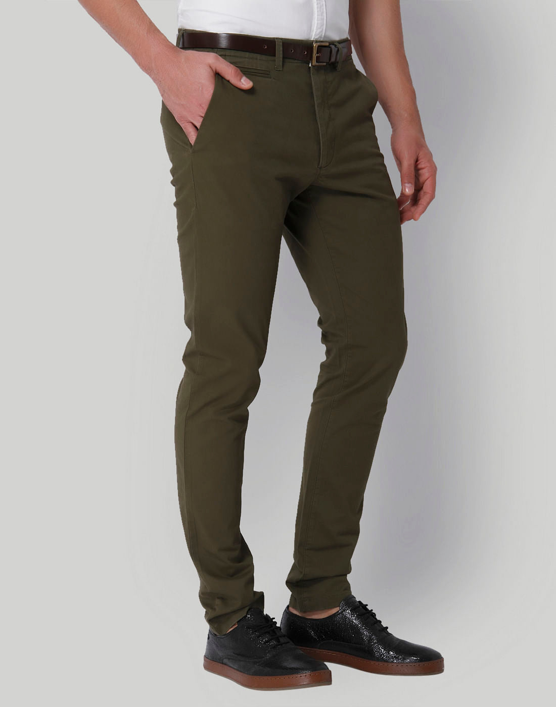 Olive Green Slim Fit Chinos